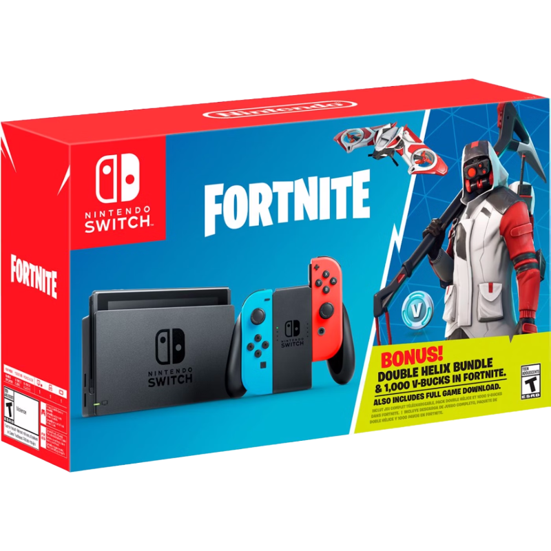 Nintendo Switch Fornite Double Helix Console Bundle HACSAP3C1 Blue/Red